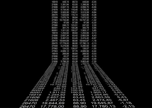background with financial data in perspective