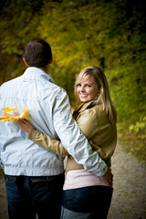 couple in the autumn park