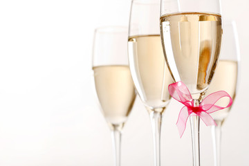 flutes of champagne