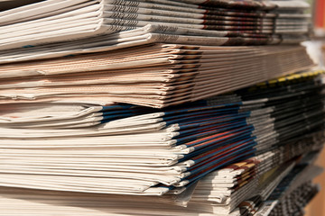 Stack of newspapers