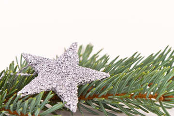 Fototapeta na wymiar Christmas tree with star