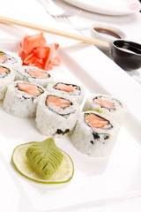 sushi on the plate