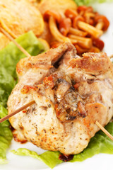 meat with with mushrooms and potatoes