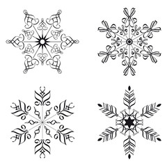 Eisblumen geschwungen schwarz