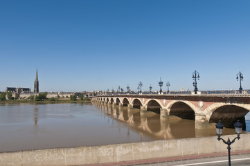 Saint Pierre bridge at Bordeaux, France