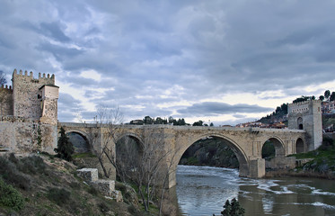 Fototapeta na wymiar San Martin Bridge, Toledo
