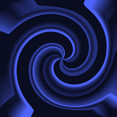 starkes Blau auf schwarzem Hintergrund