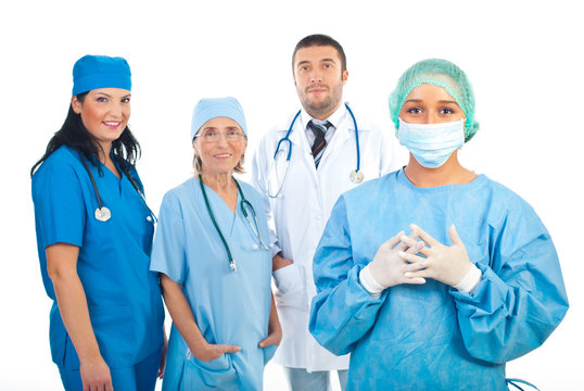 Group of hospital doctors