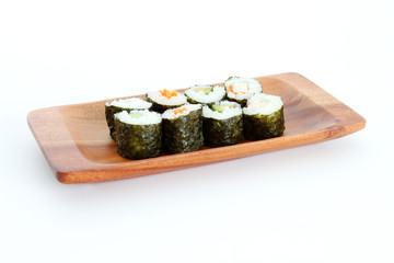 Sushi on White Background