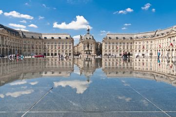 Palais de la Bourse at Bordeaux, France - obrazy, fototapety, plakaty