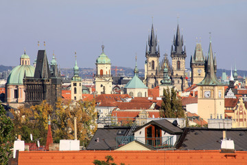 Fototapeta premium The View on Prague Old Town Towers