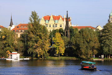 The View on the autumn Prague Old Town