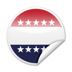 Pegatina elecciones USA con reborde