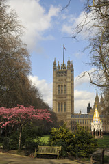 Fototapeta na wymiar Victoria Tower Gardens, Westminster, London