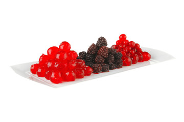 fresh raw wild berry and cherry