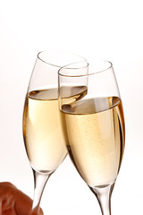 flutes of champagne