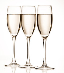 flutes of champagne