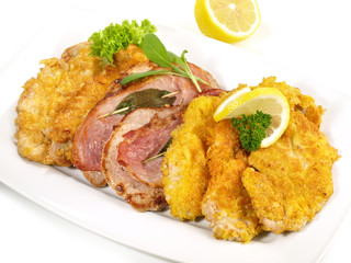 Verschiedene Schnitzel
