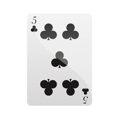 Carte cinq trefles Card