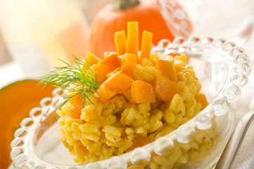 pumpkin risotto-risotto alla zucca