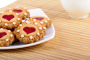 Cookies Valentines And Cup Of Tea