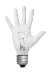 Hand gesture lamp bulb