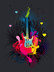 guitar abstract vector