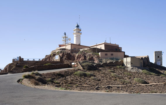 Cabo De Gata Lighthouse, Almeria, Andalusia, Spain
