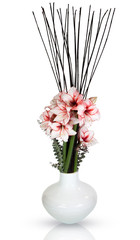 Amaryllis lily flowers in a vase