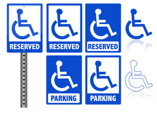 Handicap parking sign