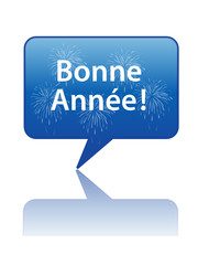 Icône Bulle "BONNE ANNEE" (carte voeux nouvel an bonne année)