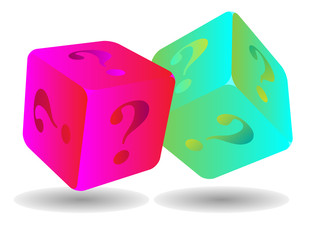 Colorful rolling dice