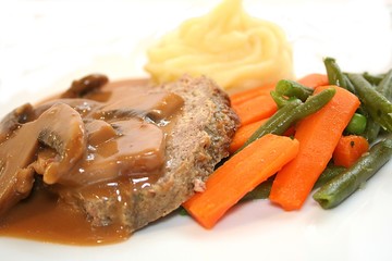 Hackbraten mit Champignonsauce