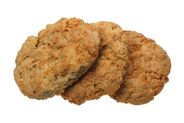 A stack of cookies, isolated