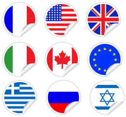 Flags - peel off stickers