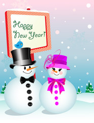 Happy New Year: Snowman