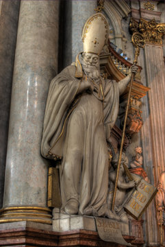 Sculpture in Saint Nicholas church, Prague.