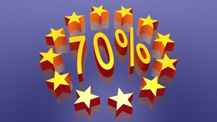 70% _ stars
