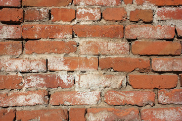 Old red  wall