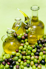 olive oil and olives