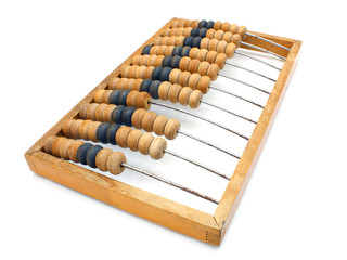 old wooden abacus close up