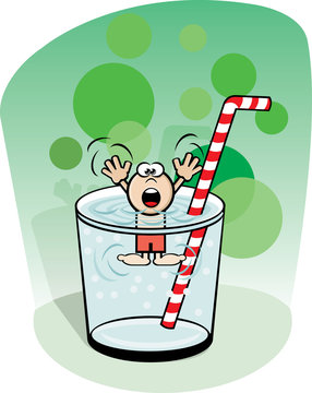 recommend clip art: Drown in a glass of water