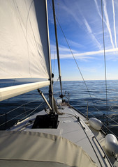 Inside sailboat
