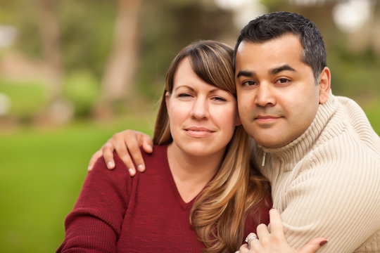Attractive Mixed Race Couple Portrait