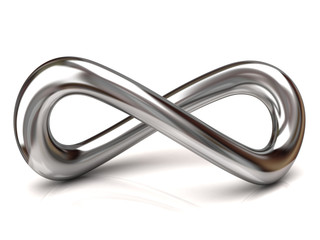 Fototapeta premium Silver Infinity Symbol