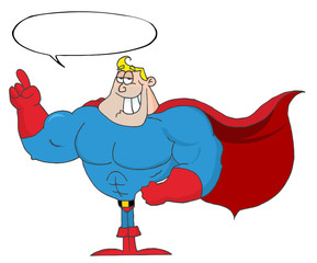 Super Hero With Speech Bubble