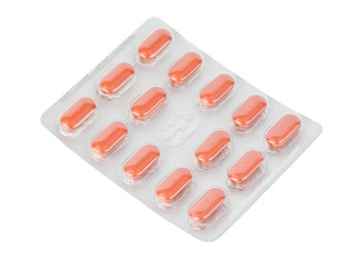 pack of pills isolated on white