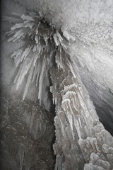 Ice cave in the glacier