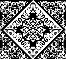 white and black abstract square pattern