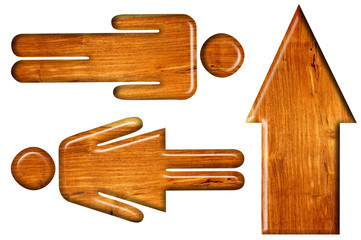 Hinweisschilder Holz